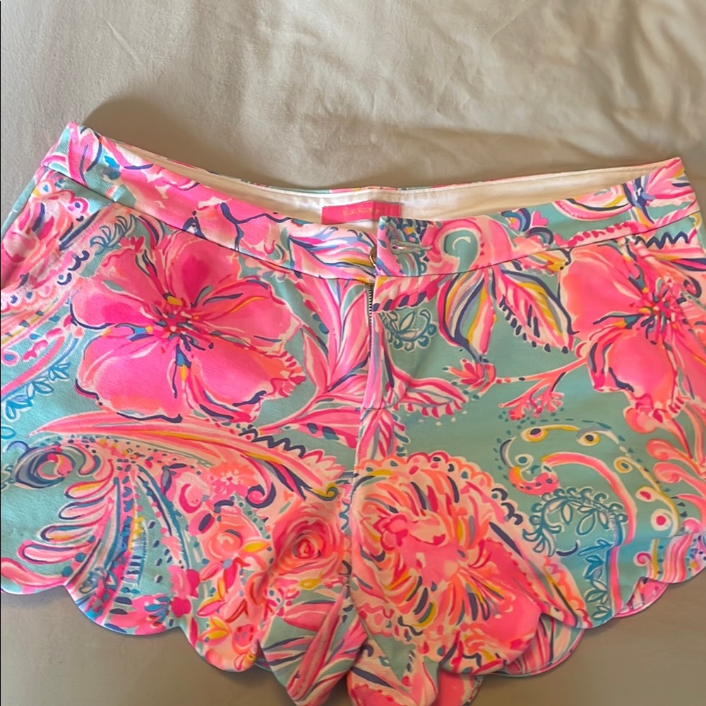 Lilly Floral Pink and Blue Women's Shorts